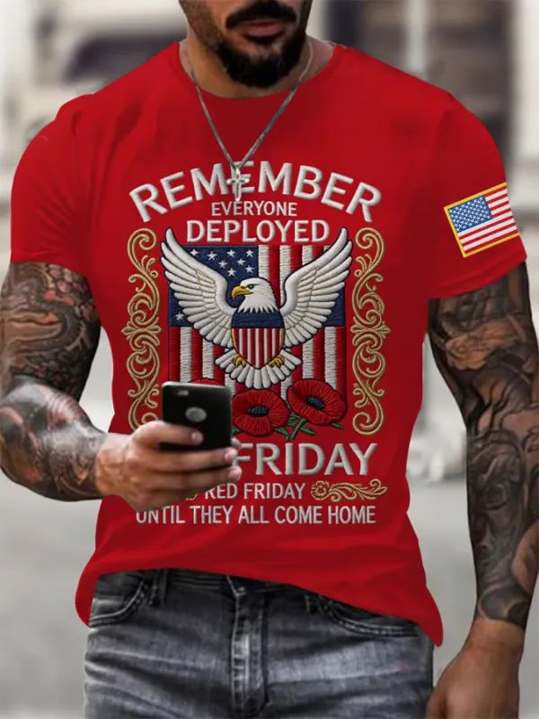 Image of Men's Red Friday Print T-Shirt
