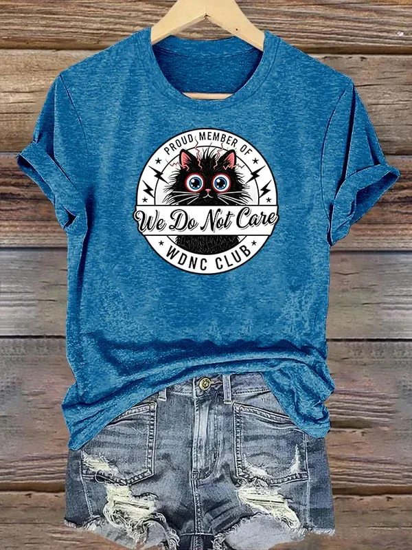 Image of Women's Retro Funny Proud Member Of Club We Do Not Care Menopause Perimenopause Print T-Shirts