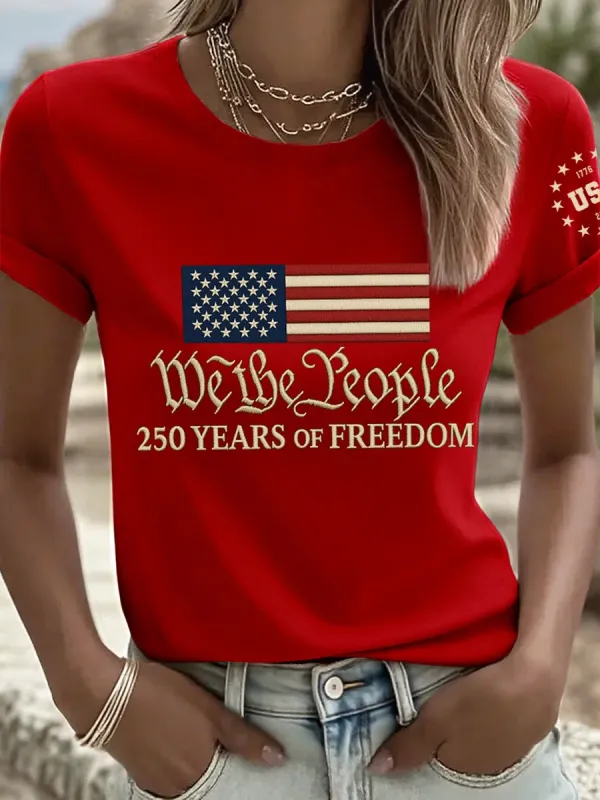 Image of Women's American 250th Anniversary Print T-Shirt