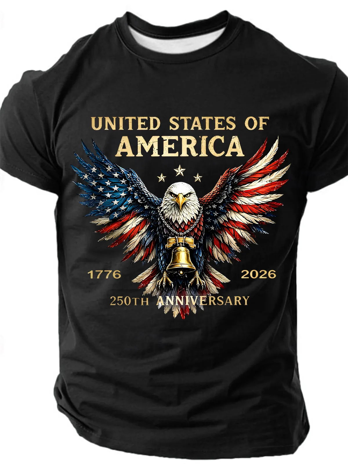 Men's Retro 250th Anniversary of The United States Short Sleeve T-shirt