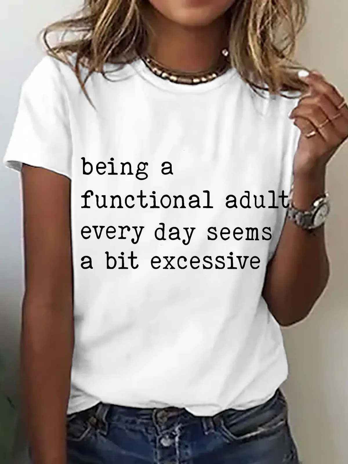 Adulting Is Too Much Meme Print T-Shirt