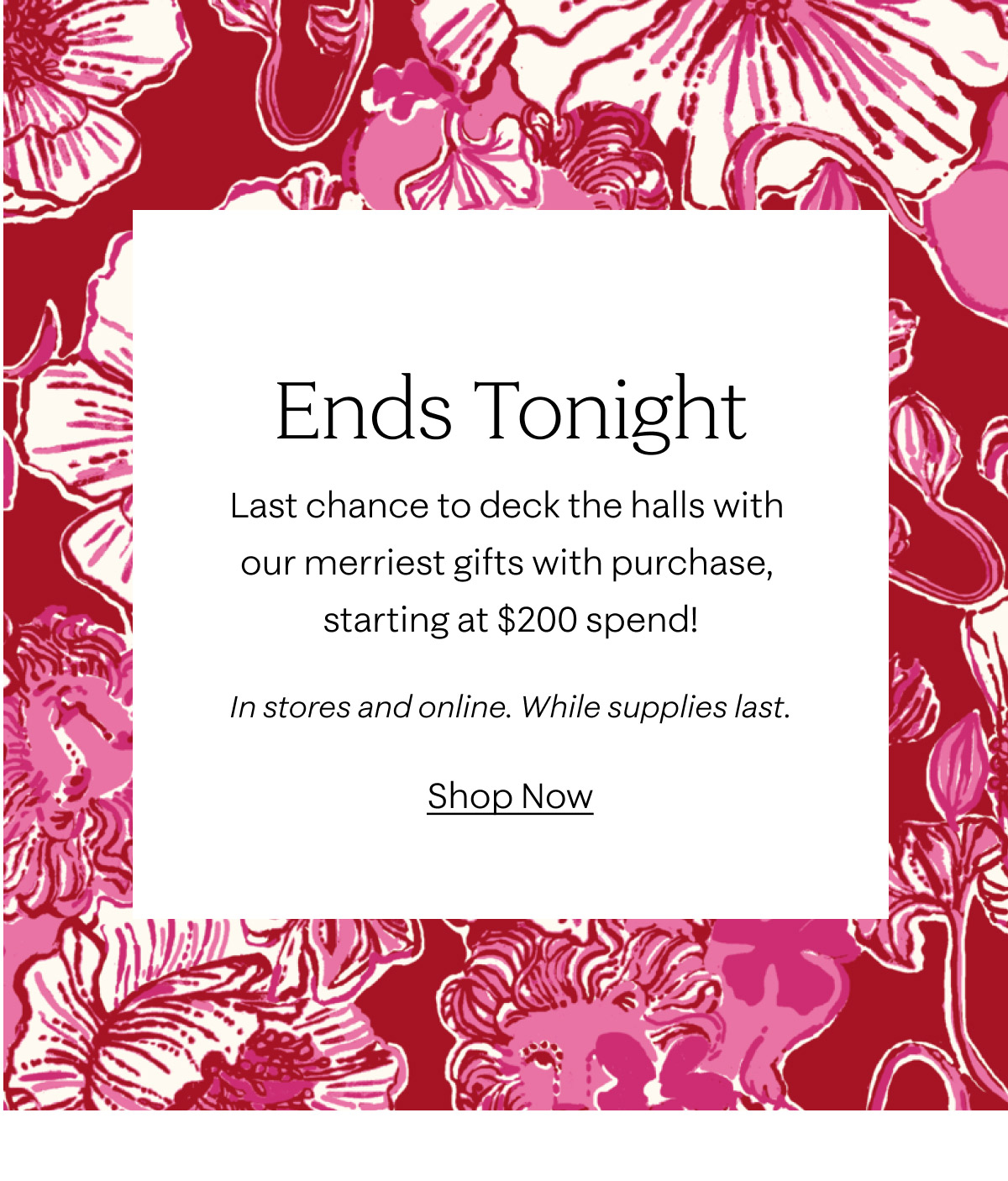 Ends Tonight