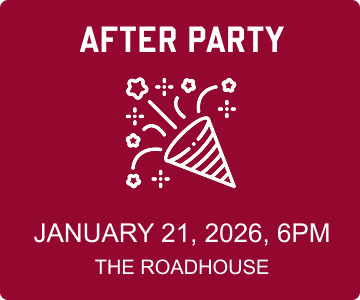 After Party, January 21, 2026 at 6pm at The Roadhouse