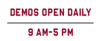 Demos open daily from 9am to 5pm