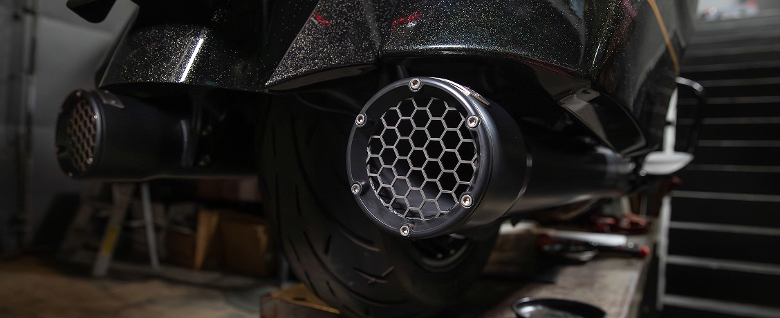 ARO Slip On Exhaust on an Indian Motorcycle