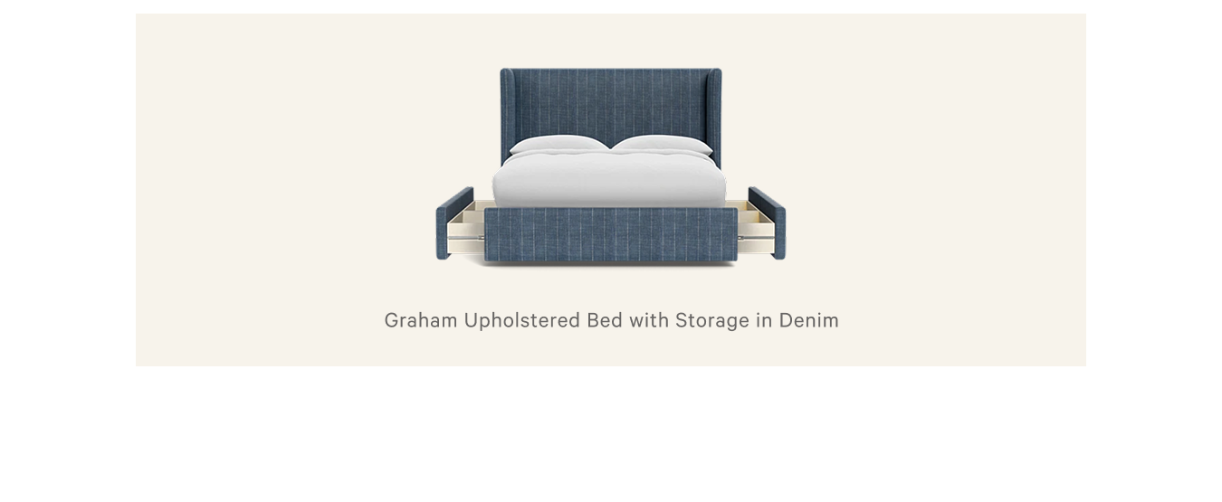 Graham Upholstered Bed with Storage