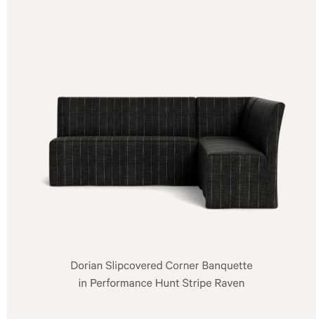 Dorian Slipcovered Banquette
