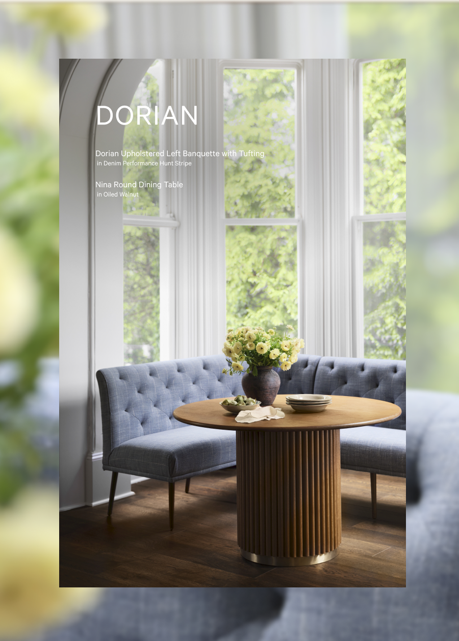 Dorian Upholstered Left Banquette with Tufting