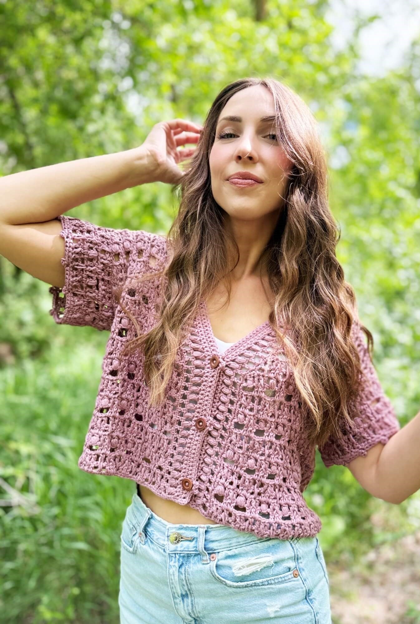 Image of Crochet Kit - Boxy Blooms Cardigan
