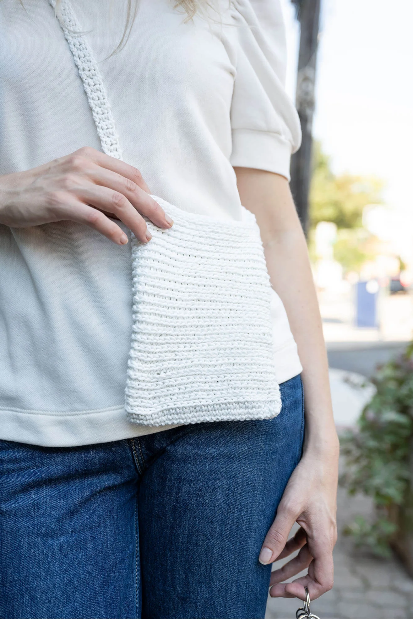 Image of Crossbody Phone Holder/Bag (Crochet)