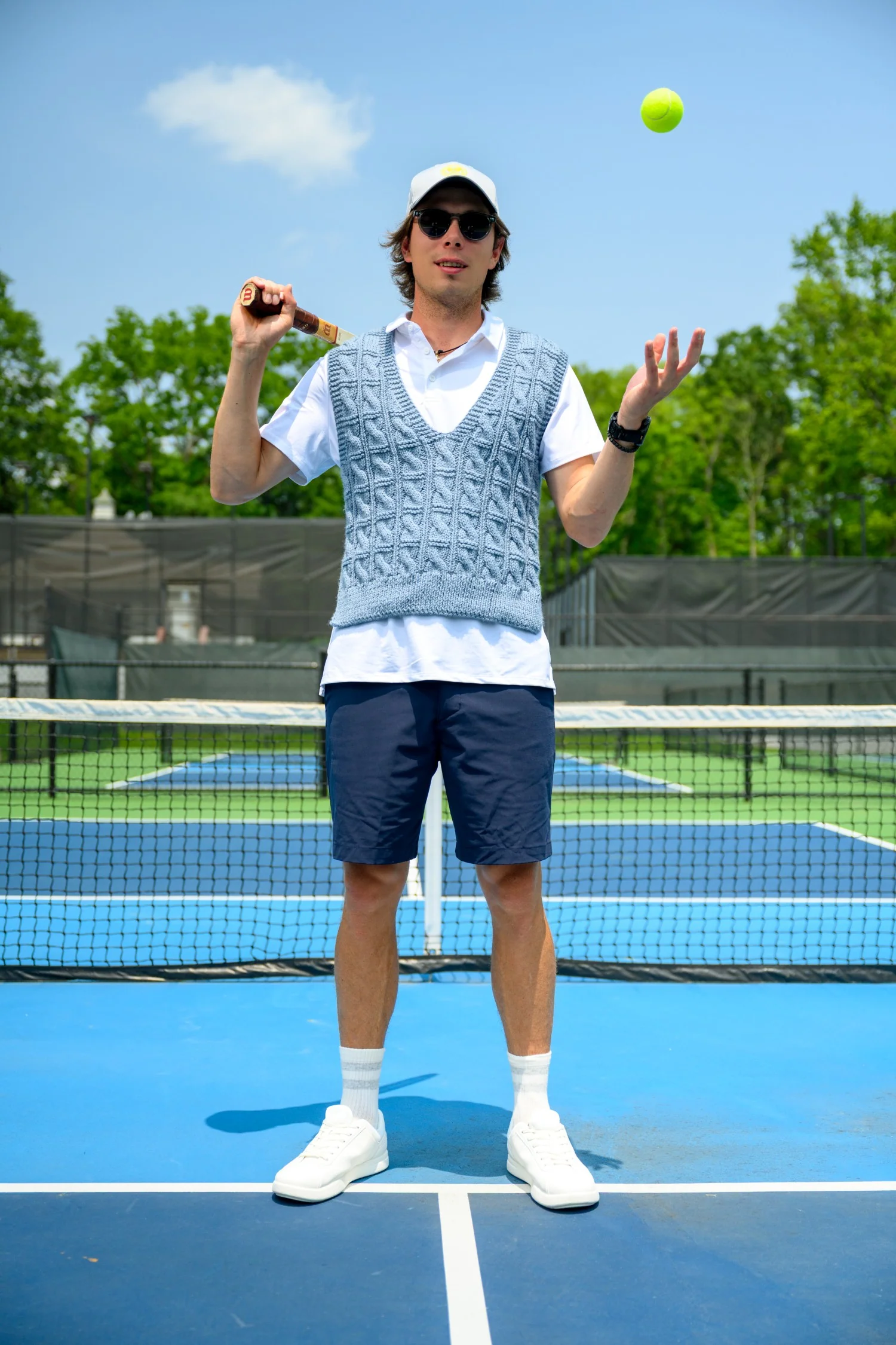Image of Modern Cabled Vest (Knit)