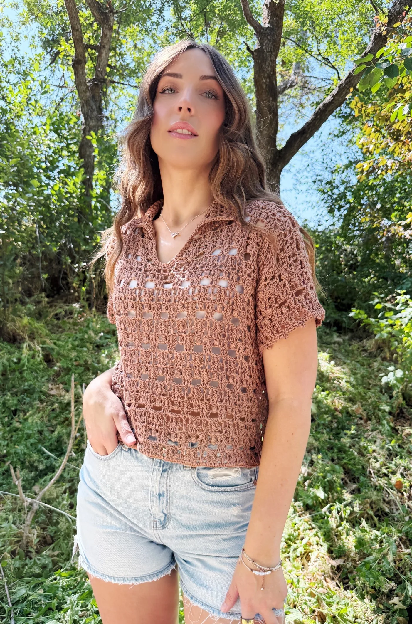 Image of Crochet Kit - Boxy Blooms Pullover