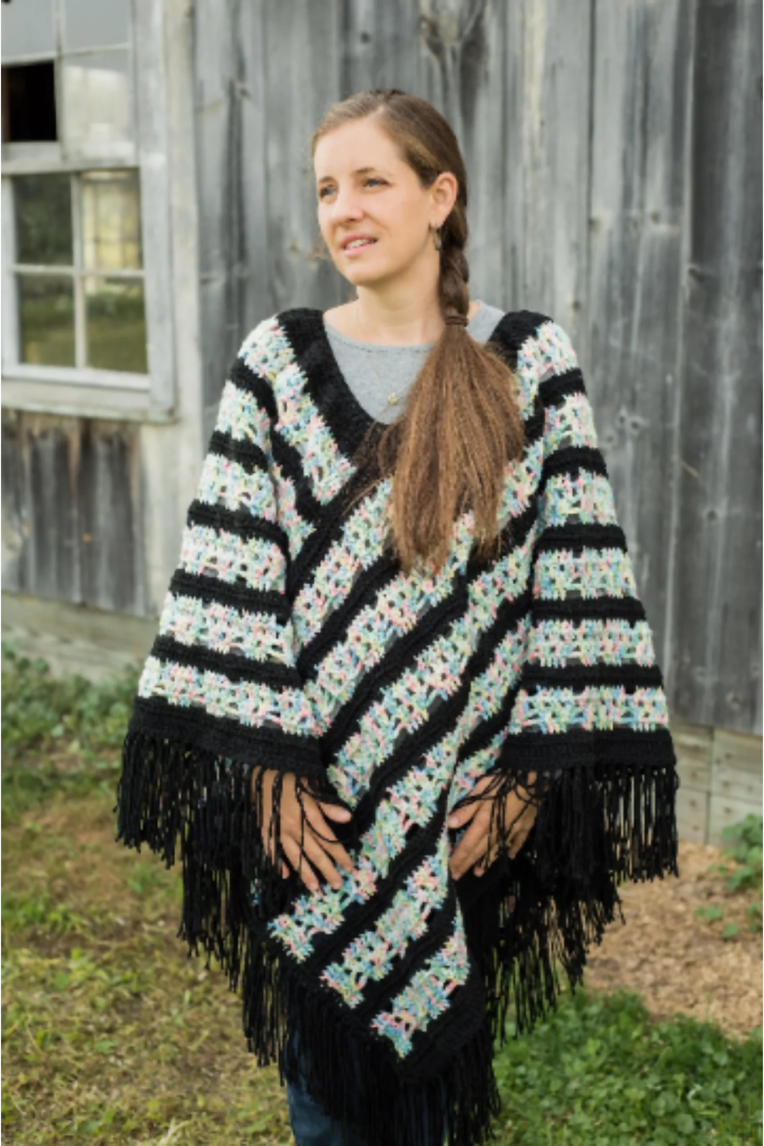 Image of Sugar Skull Poncho (Crochet)