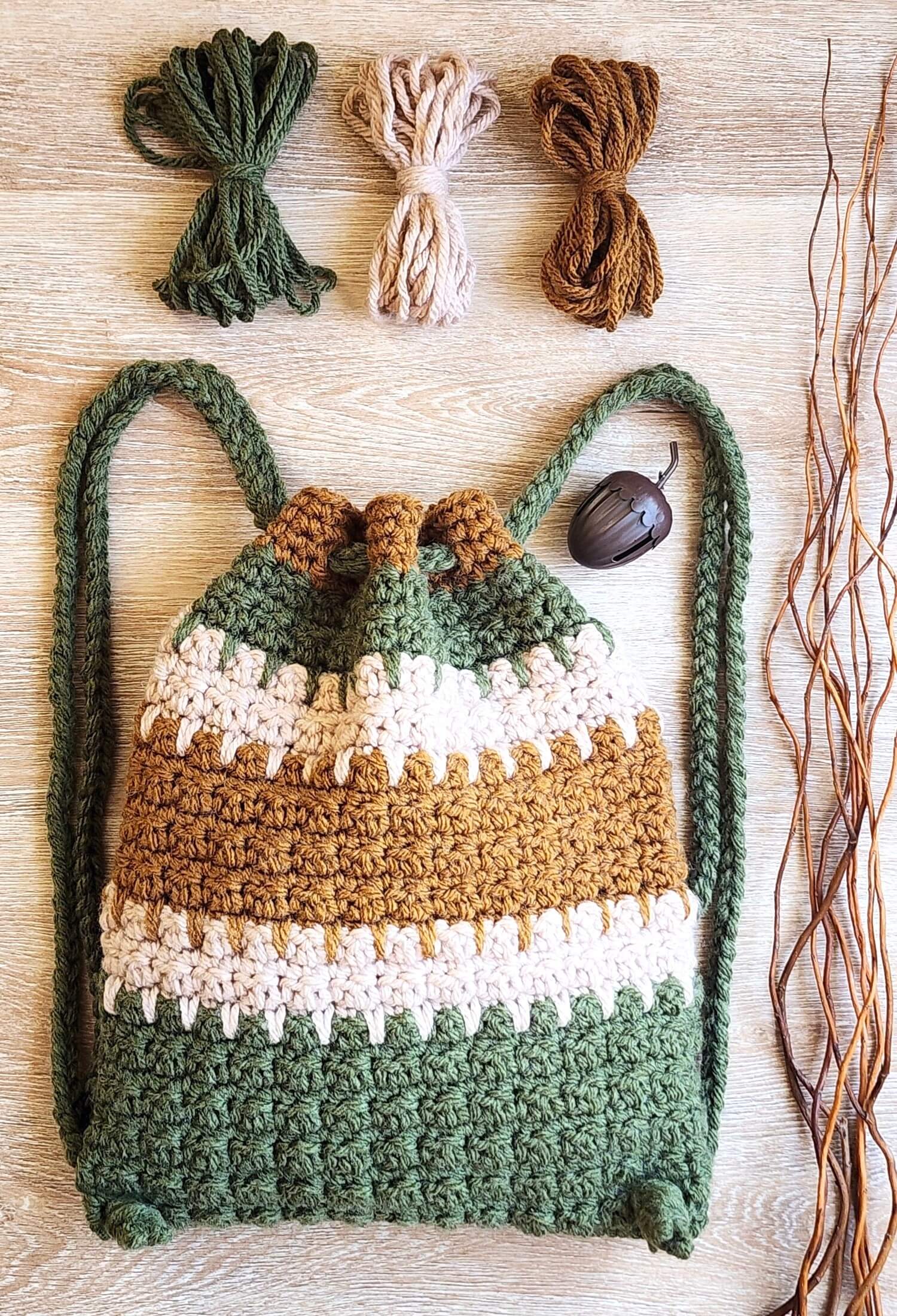 Image of Crochet Kit - Acorn Trail Backpack