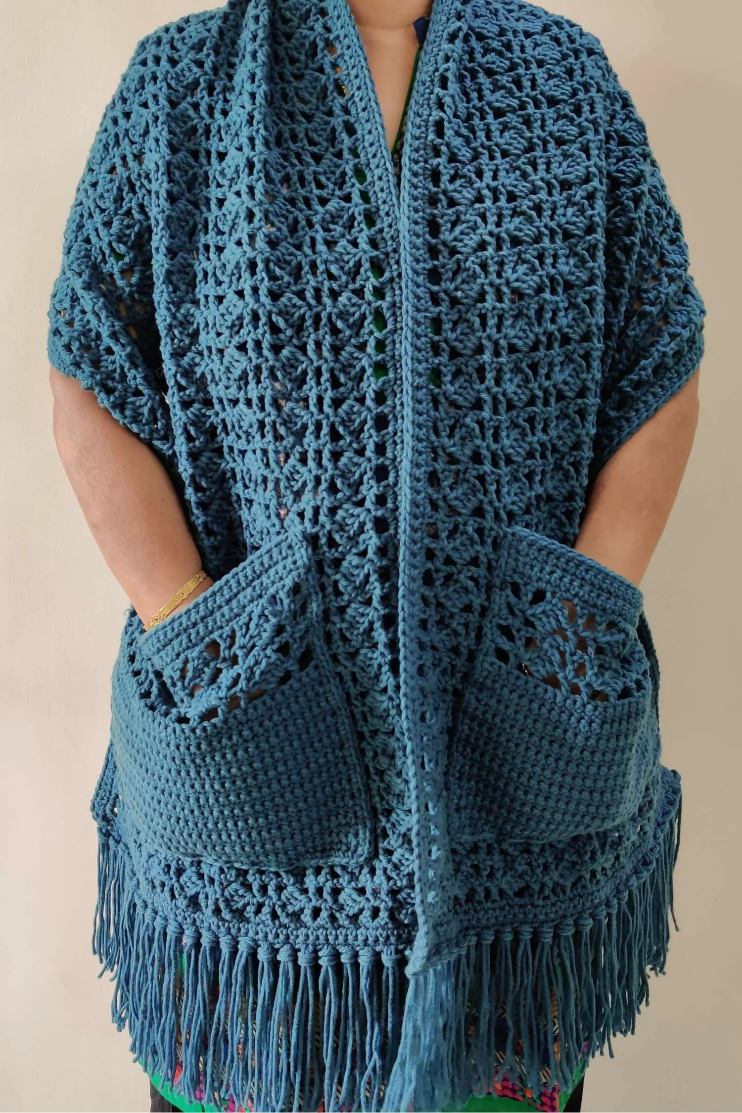 Image of Crochet Pocket Shawl (Crochet)