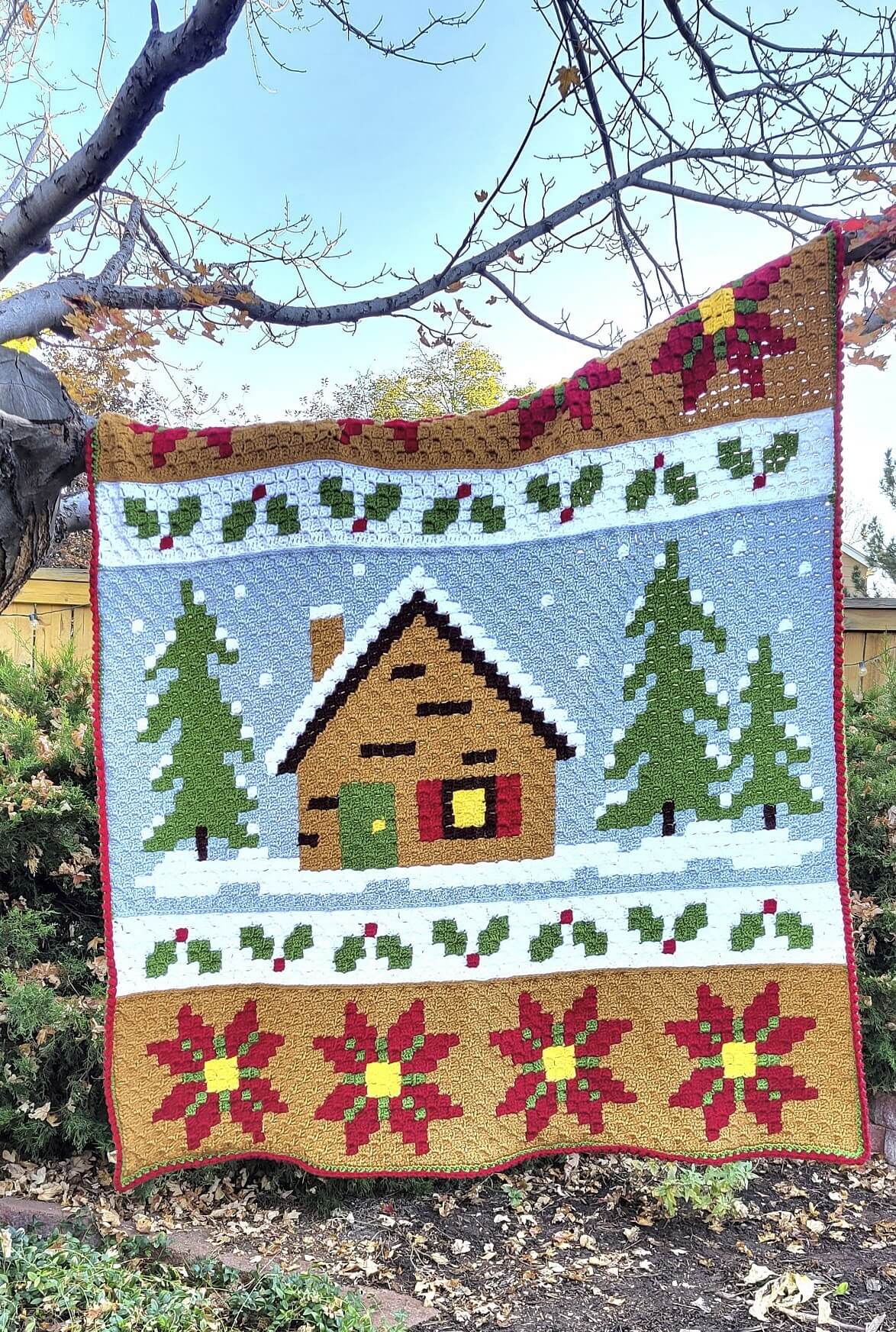 Image of Crochet Kit - Winter Cabin Afghan
