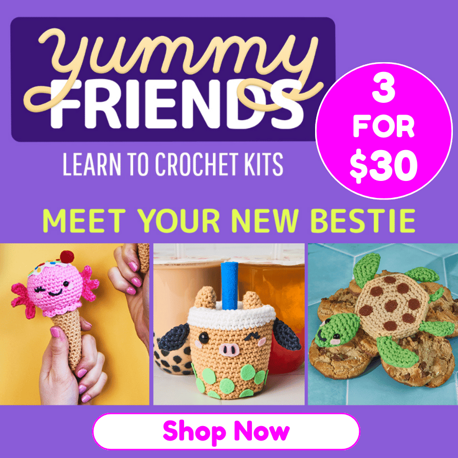 yummy friends crochet kits 3 for $30