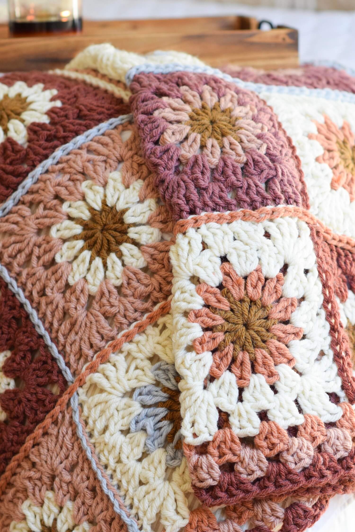 Image of Crochet Kit - Harvest Flower Throw