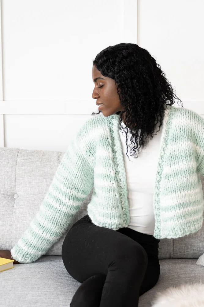 Image of Cropped Cardigan (Knit)