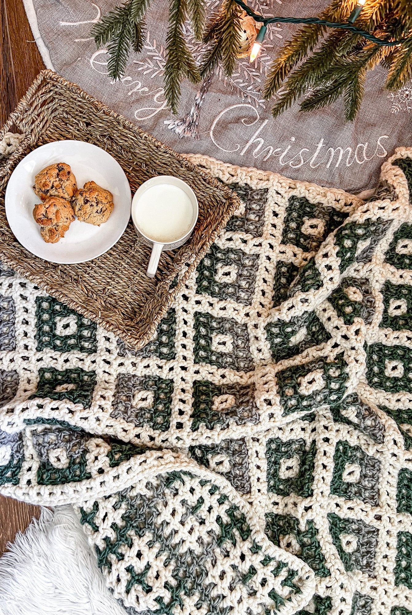 Image of Crochet Kit - Checkered Christmas Blanket