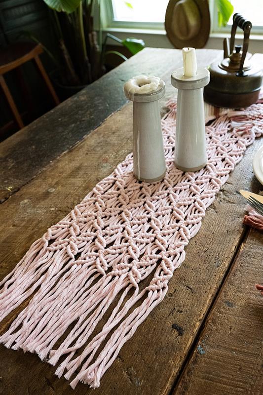 Image of Wavy Vibes Table Runner (Macrame)