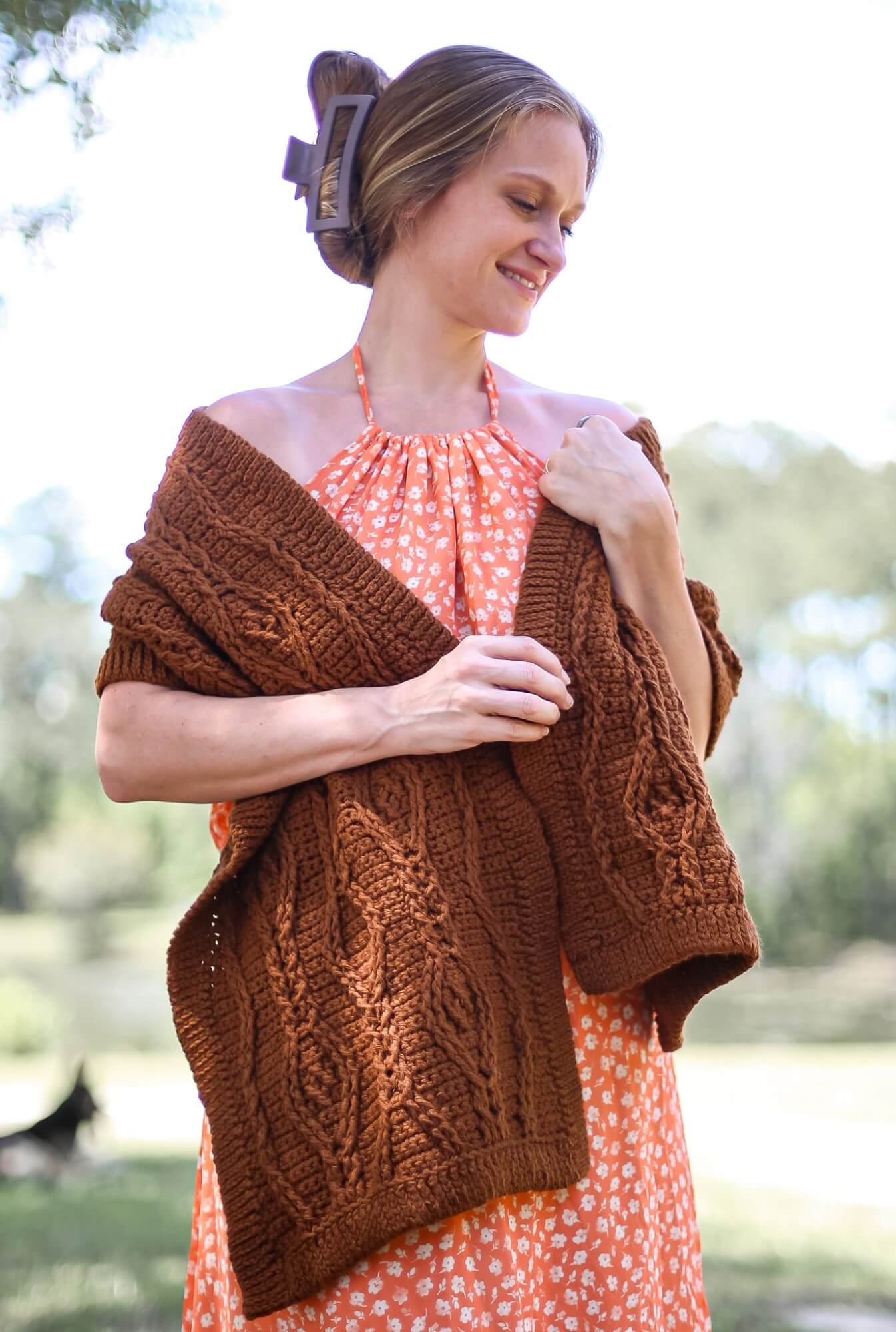 Image of Crochet Kit - Diamond Trellis Heirloom Blanket Wrap