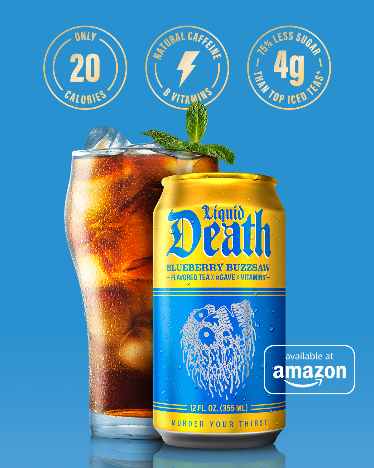 Liquid Death Iced Tea - Blueberry Buzzsaw