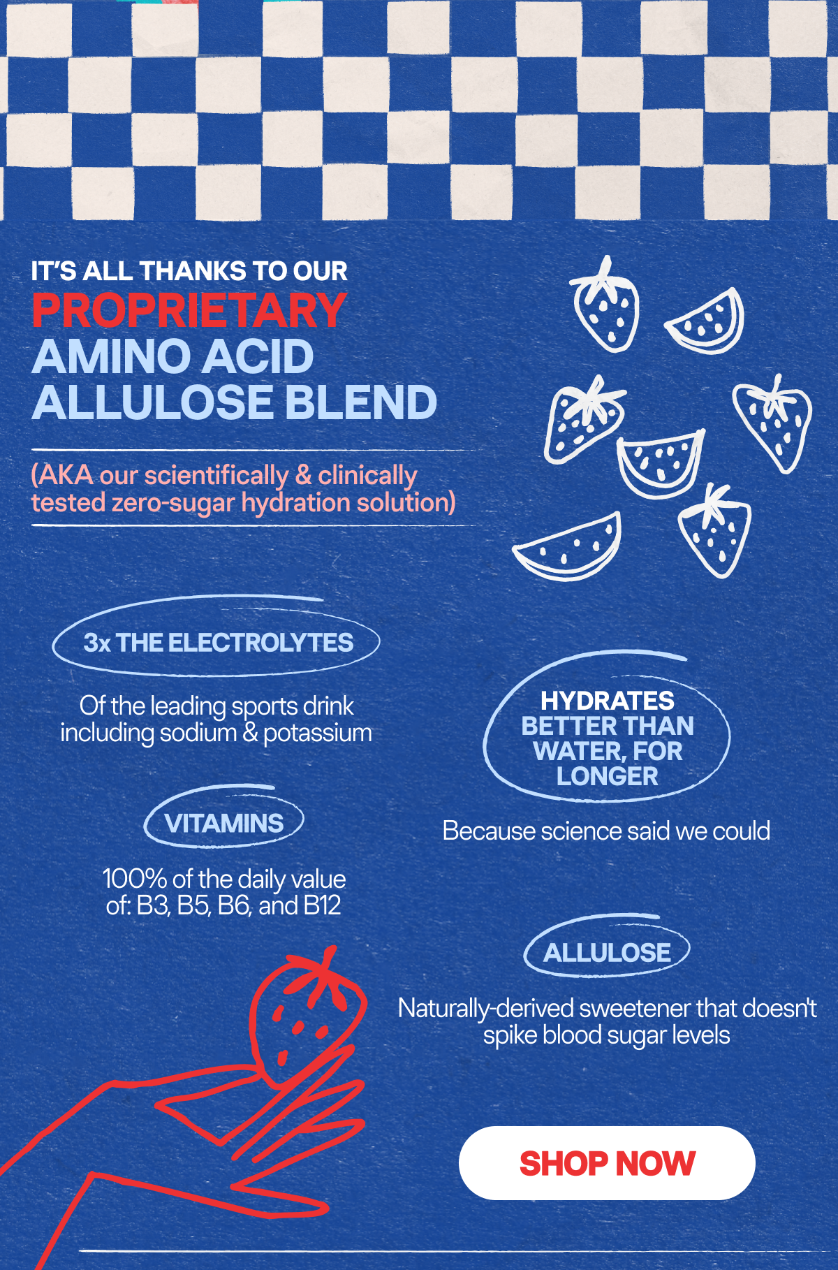 It's All Thanks to Our Proprietary Amino Acid Allulose Blend