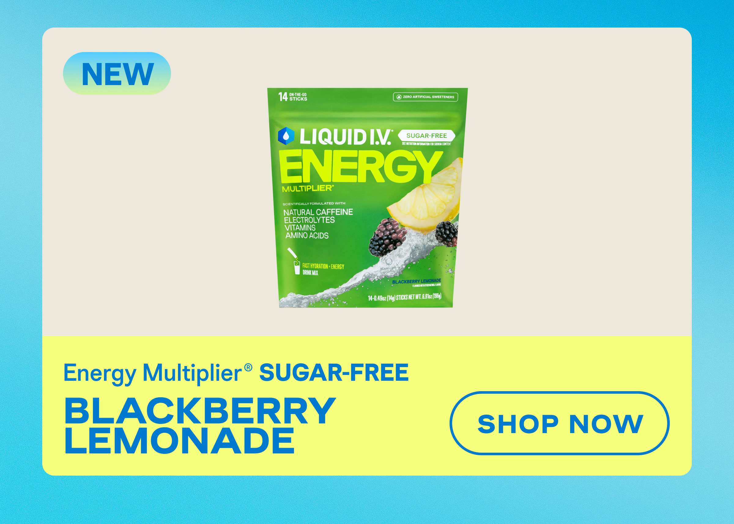 Energy Multiplier Sugar-Free Blackberry Lemonade