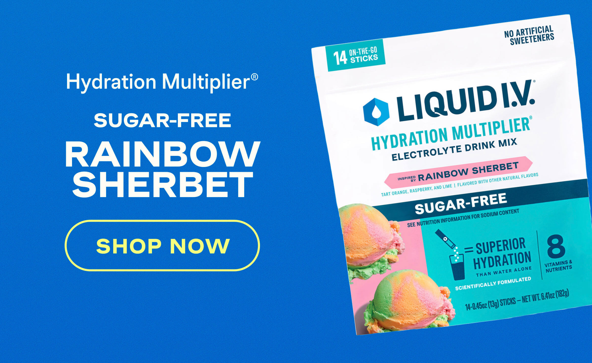 Hydration Multiplier Sugar-Free Rainbow Sherbet