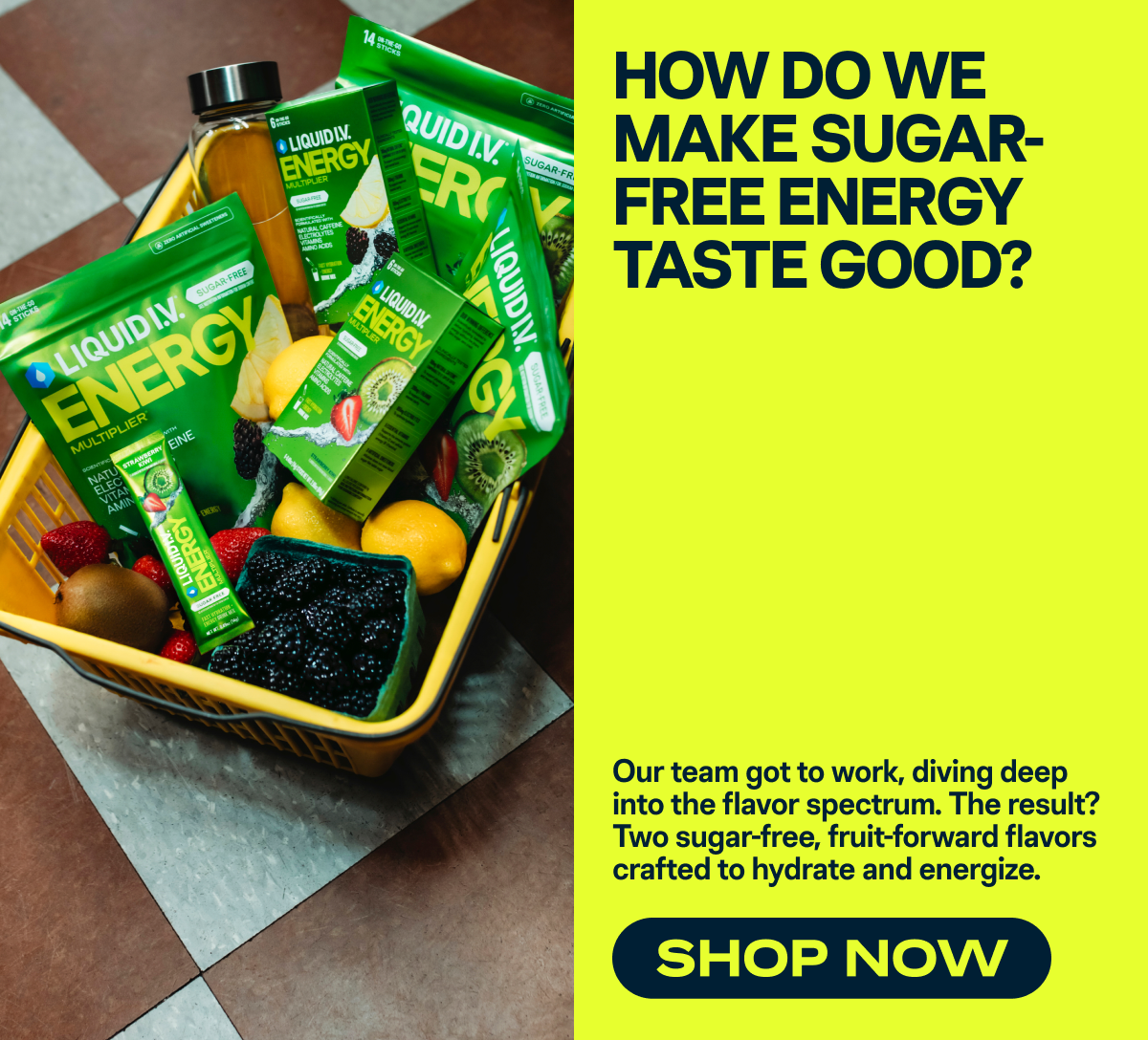 How do we make sugar-free energy taste good?