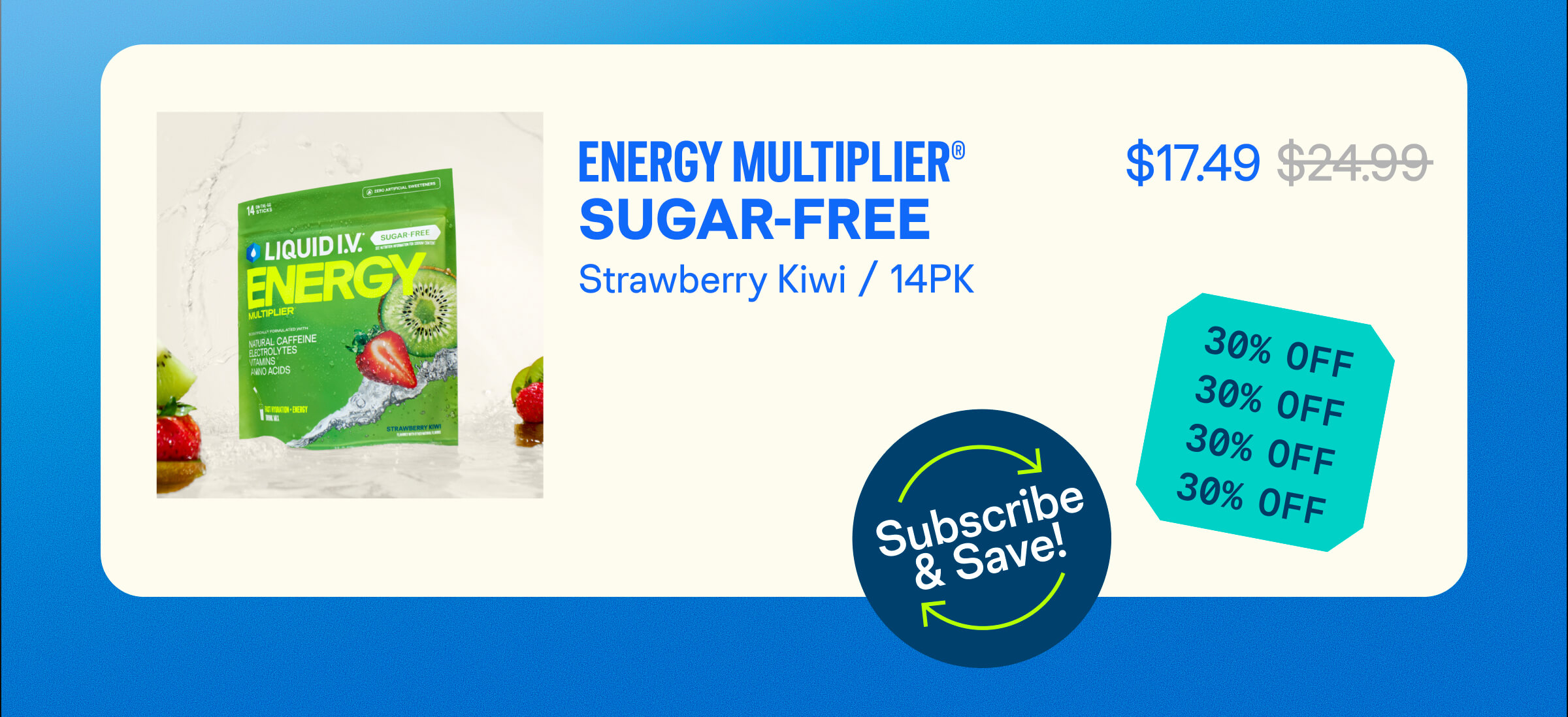 Strawberry Kiwi Energy Multiplier Sugar-Free
