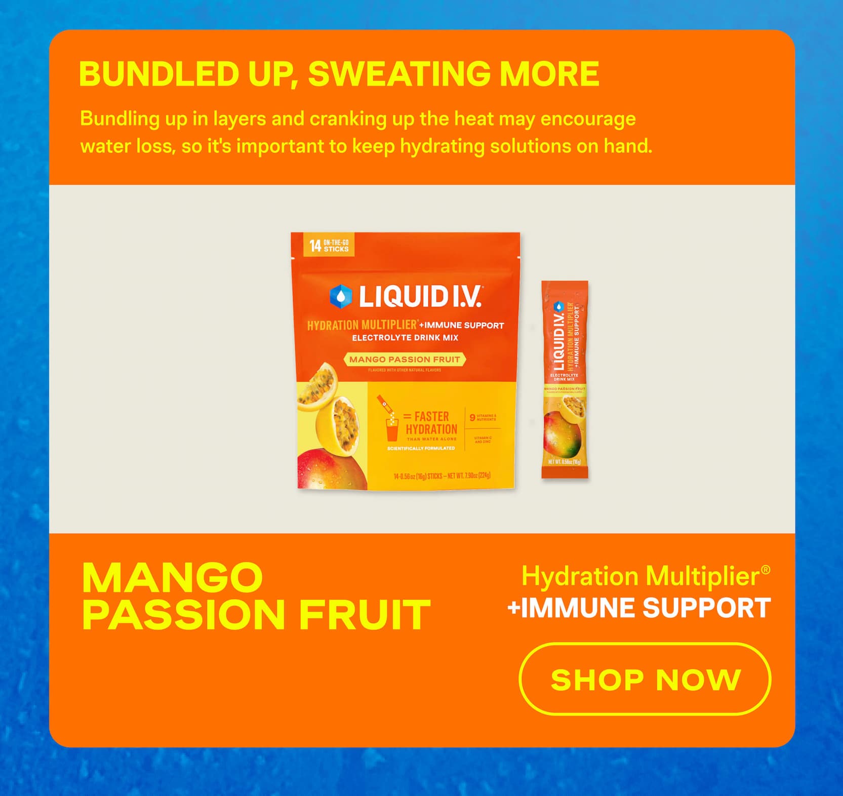 Mango Passion Fruit Hydration Multiplier +Immune Support