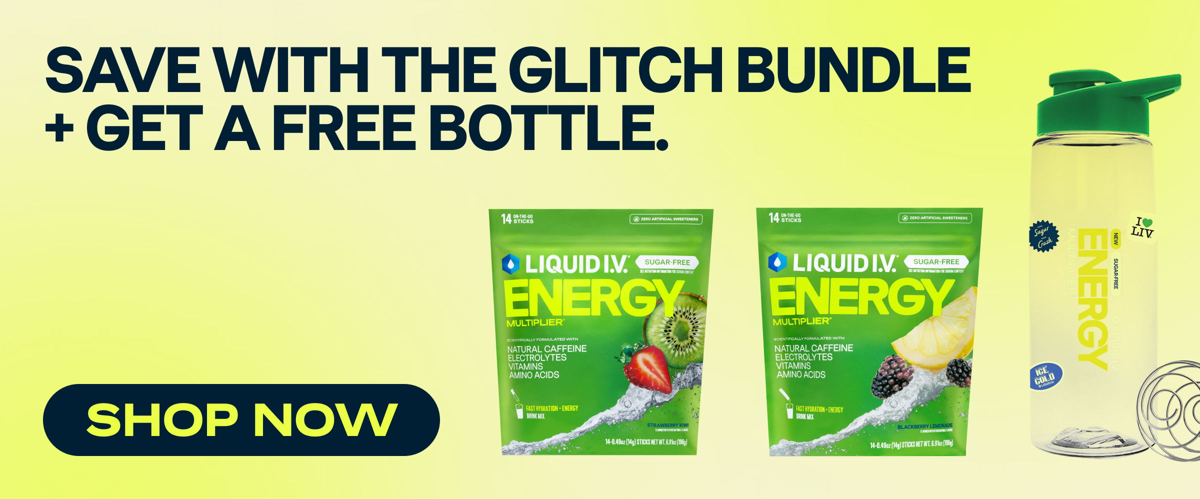 Save with the Glitch Bundle + Get a Free Bottle