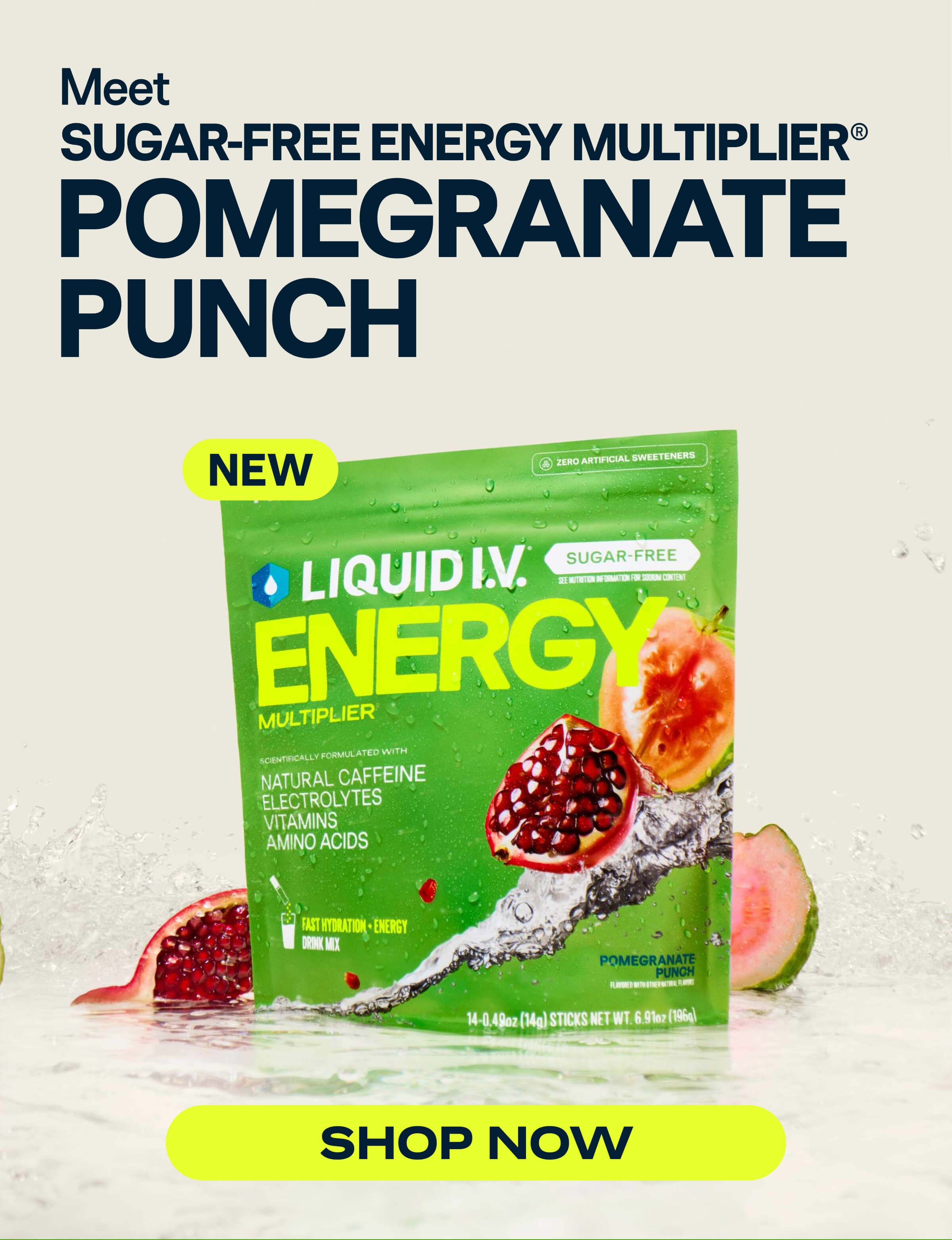 Meet Sugar-Free Energy Multiplier Pomegranate Punch