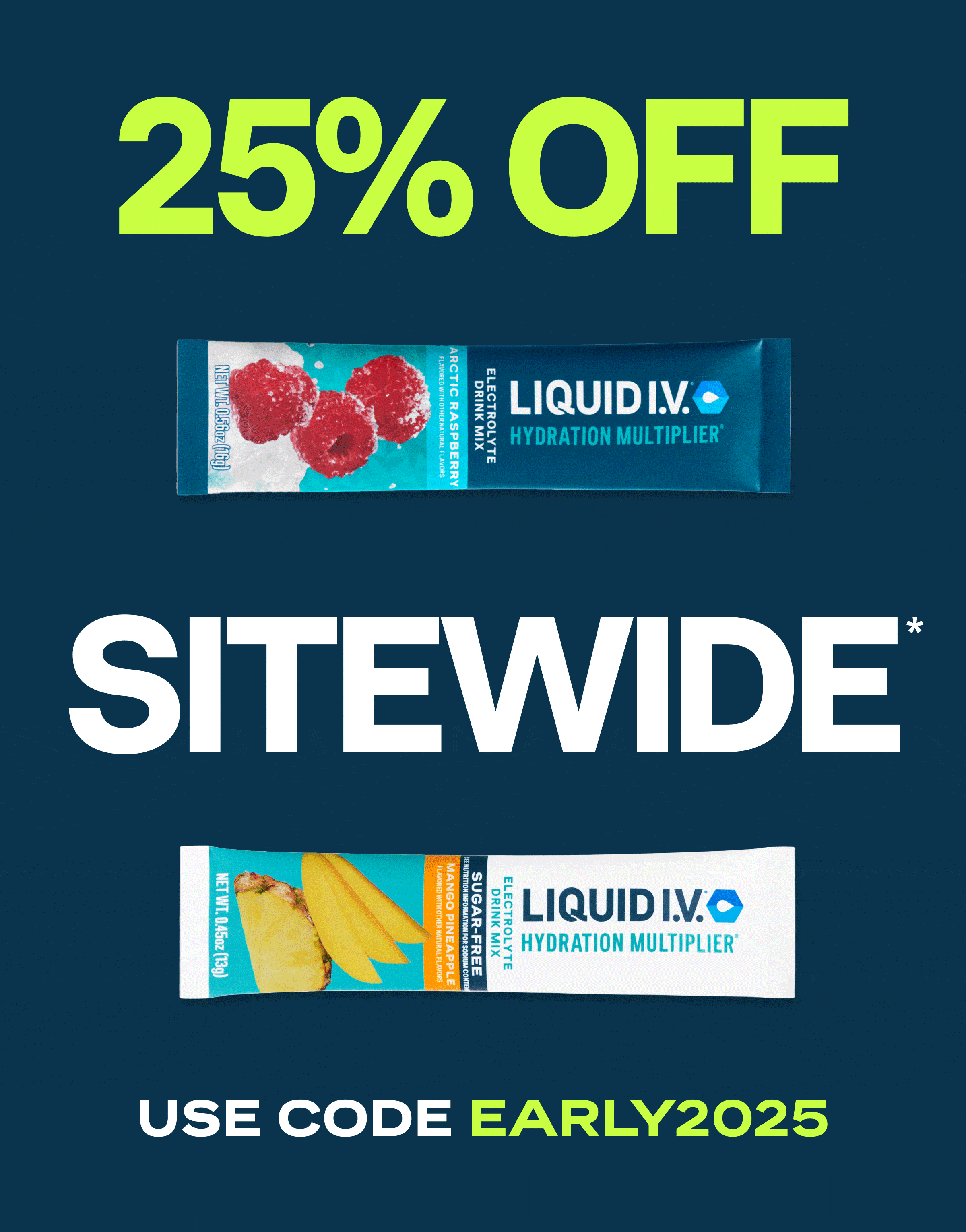 25% OFF SITEWIDE
