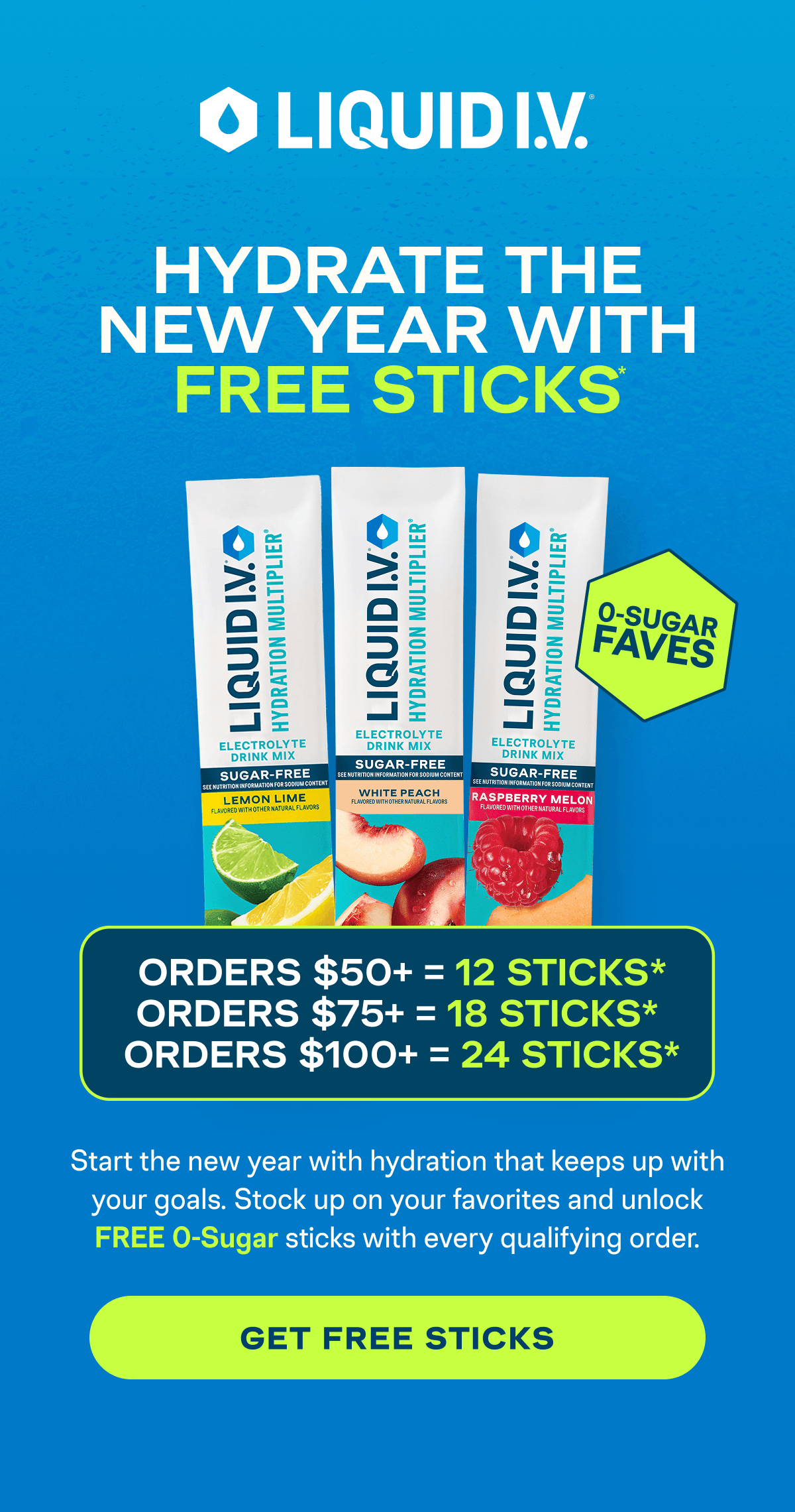 Hydrate the New Year with Free Sticks