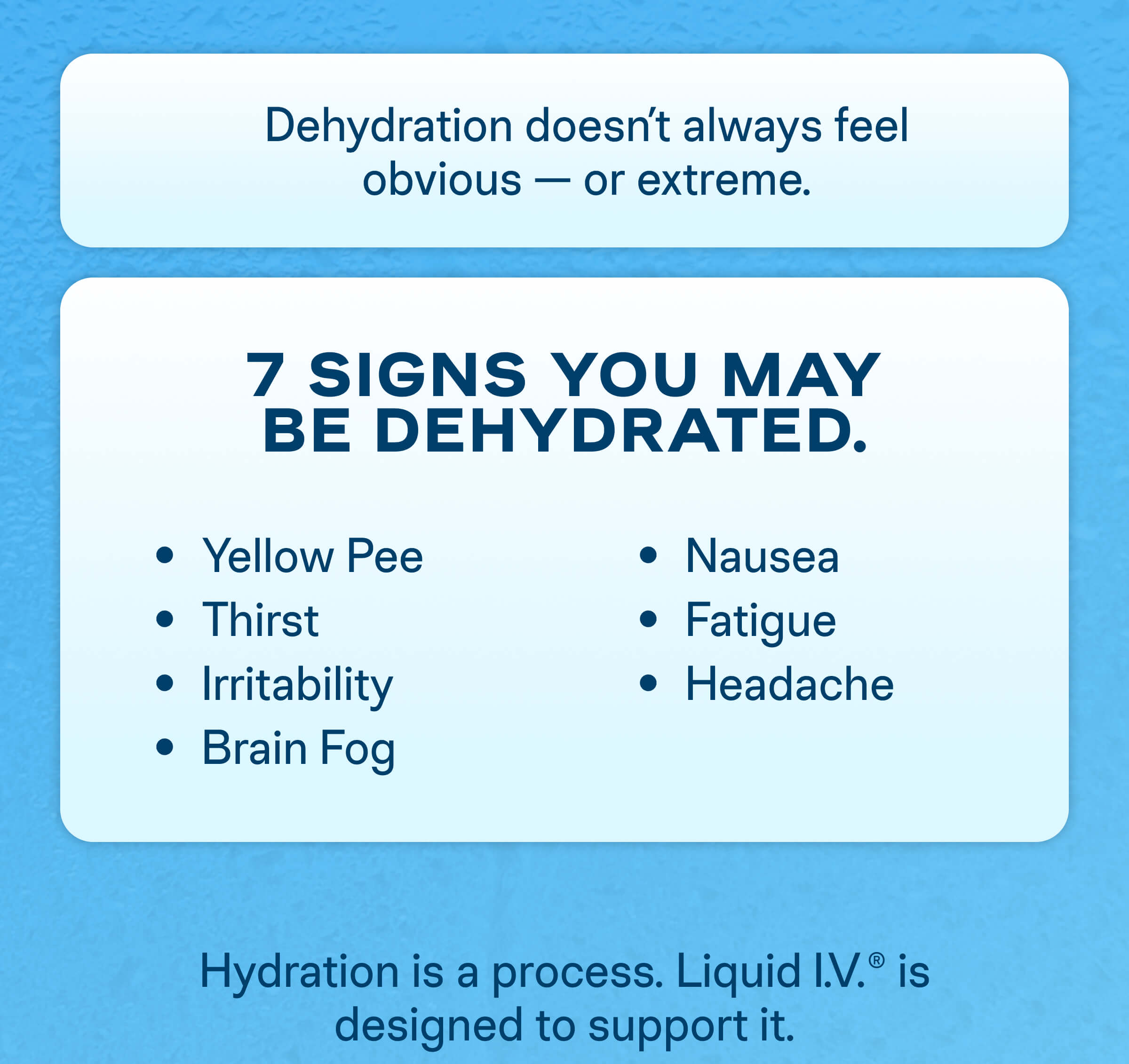7 Signs You May Be Dehydrated
