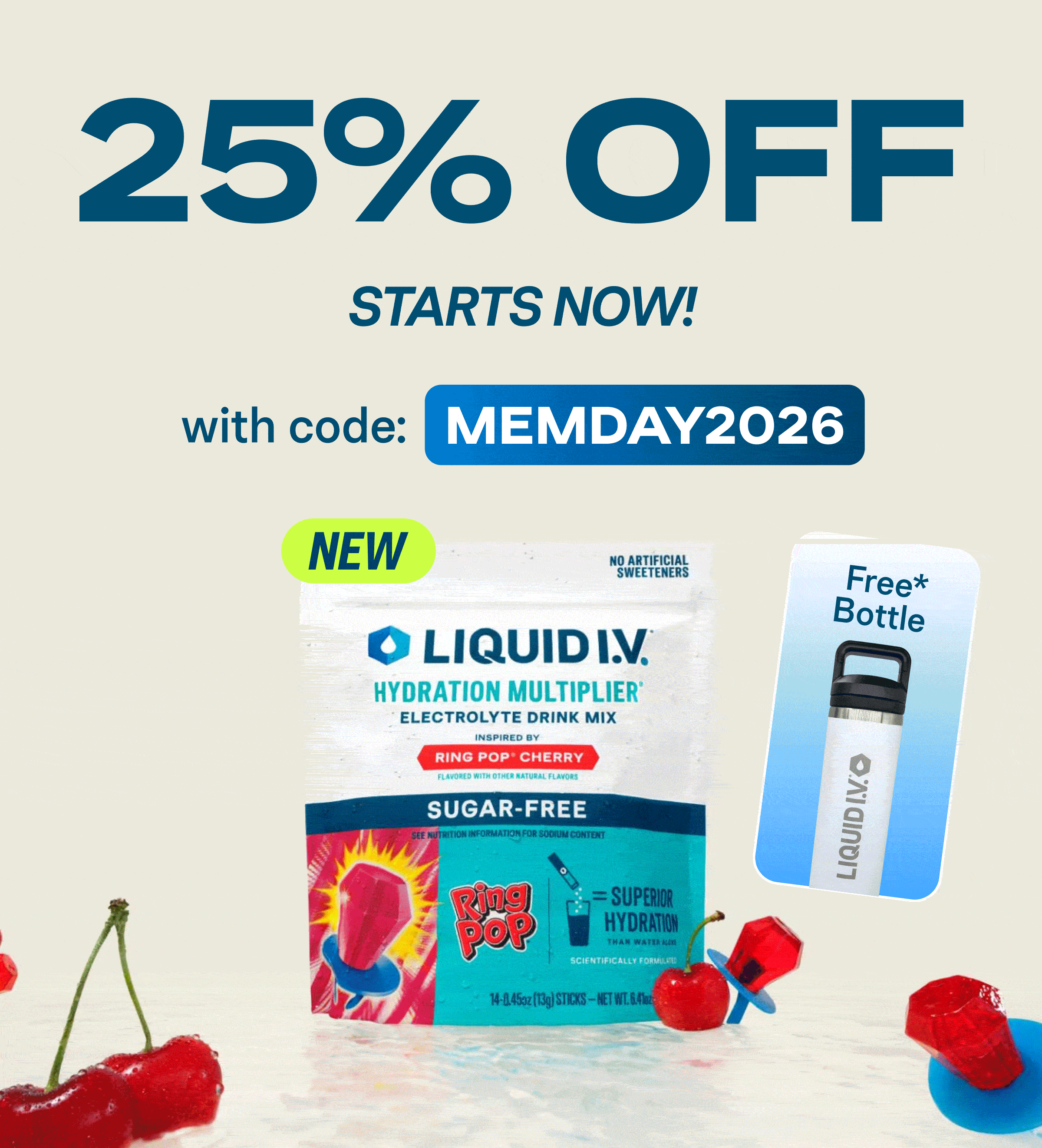 25% Off Starts Now