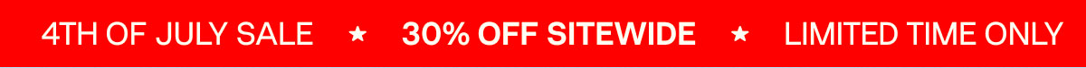 30% Off Sitewide with code 4JULY2026