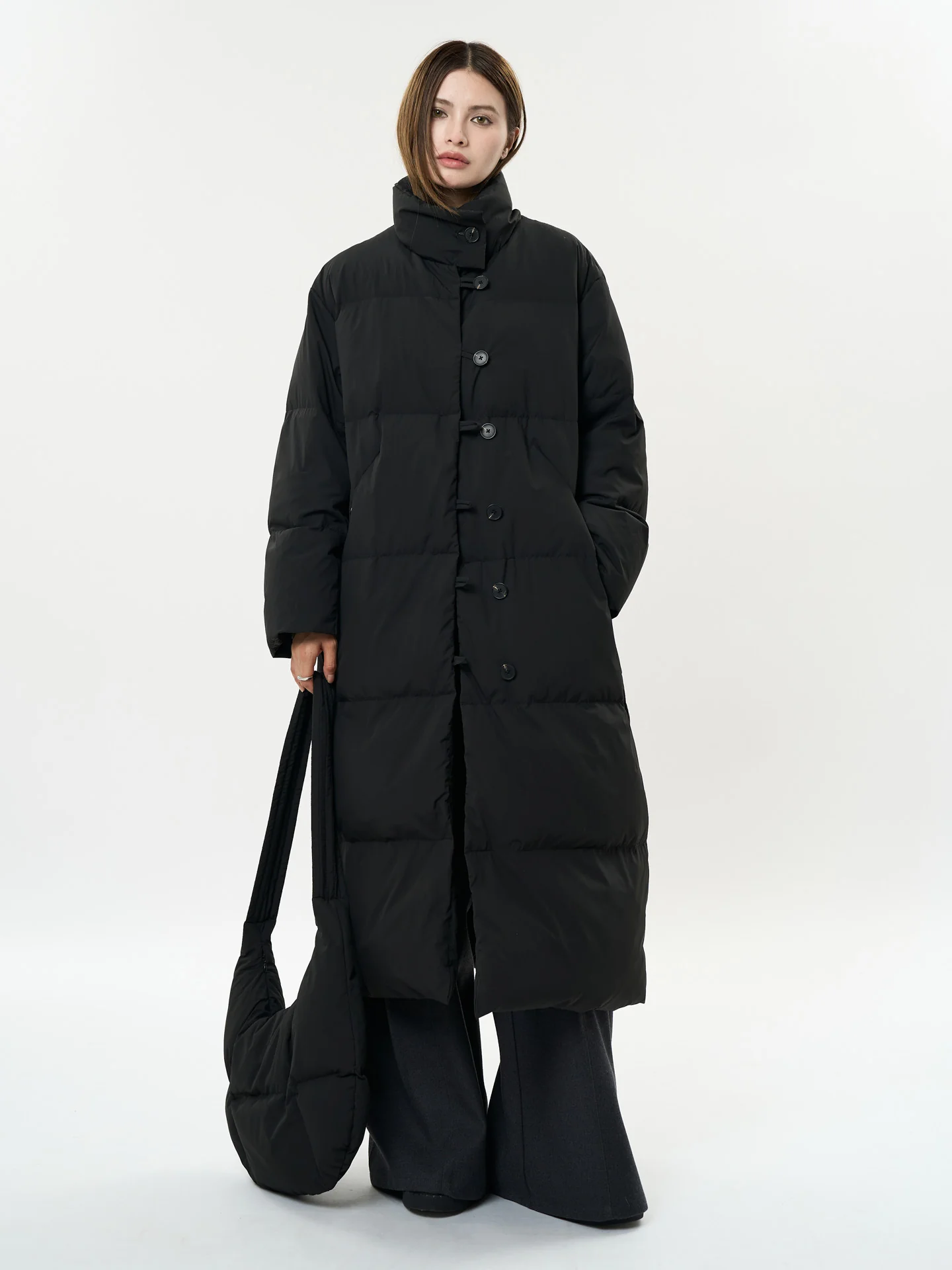 Image of Office Stand Collar Thick Down Coat