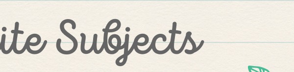 Our Favorite Subjects