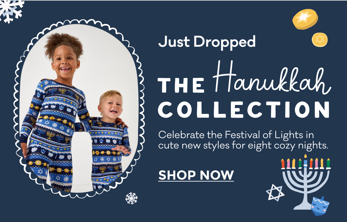 Just Dropped | The Hanukkah Collection | Celebrate the Festival of Lights in cute new styles for eight cozy nights. | SHOP NOW