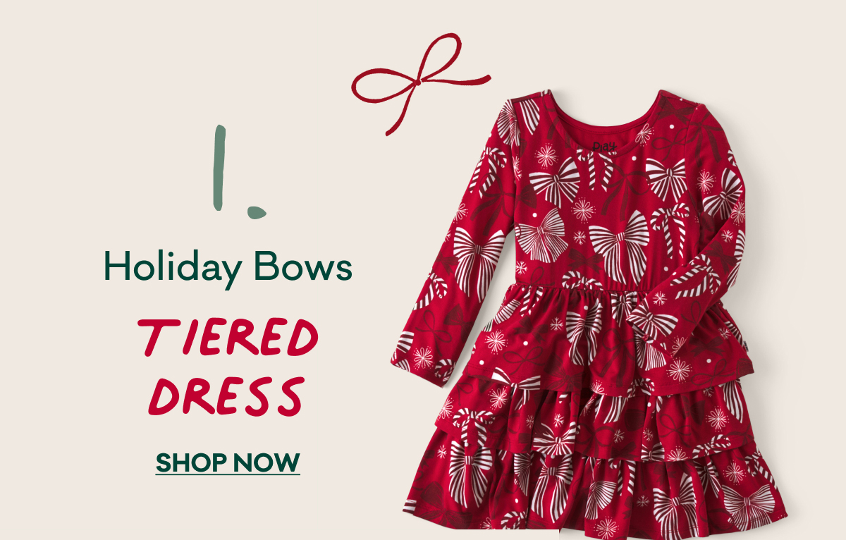 1. Holiday Bows Tiered Dress | Shop Now