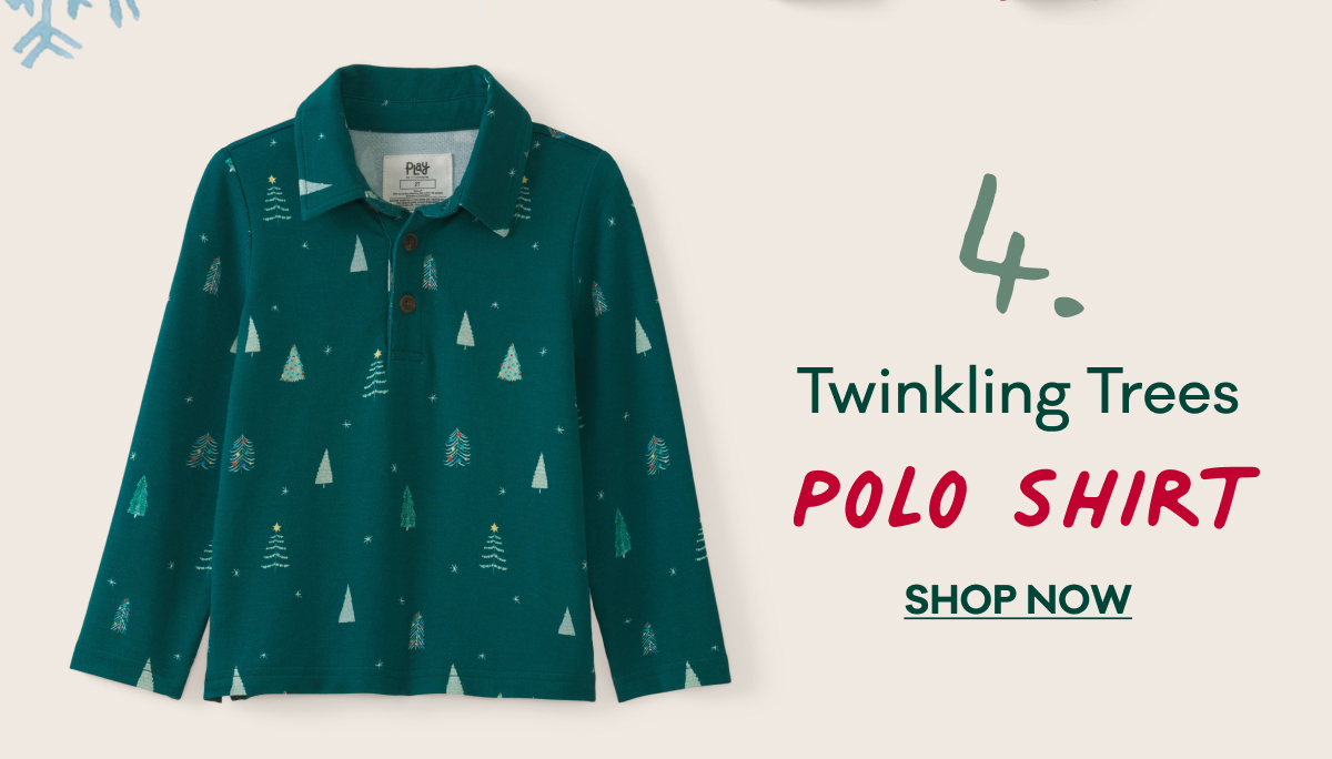 4. Twinkling Trees Polo Shirt | Shop Now