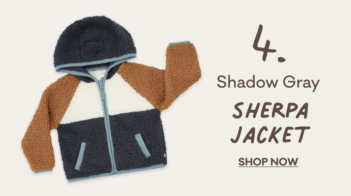 4. Shadow Gray Sherpa Jacket | Shop Now