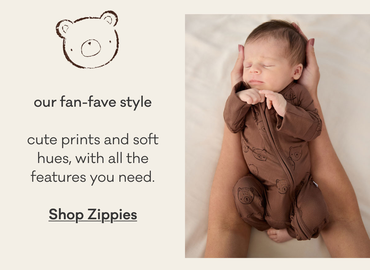our fan-fave style | cute prints and soft hues, with all the features you need. | Shop Zippies