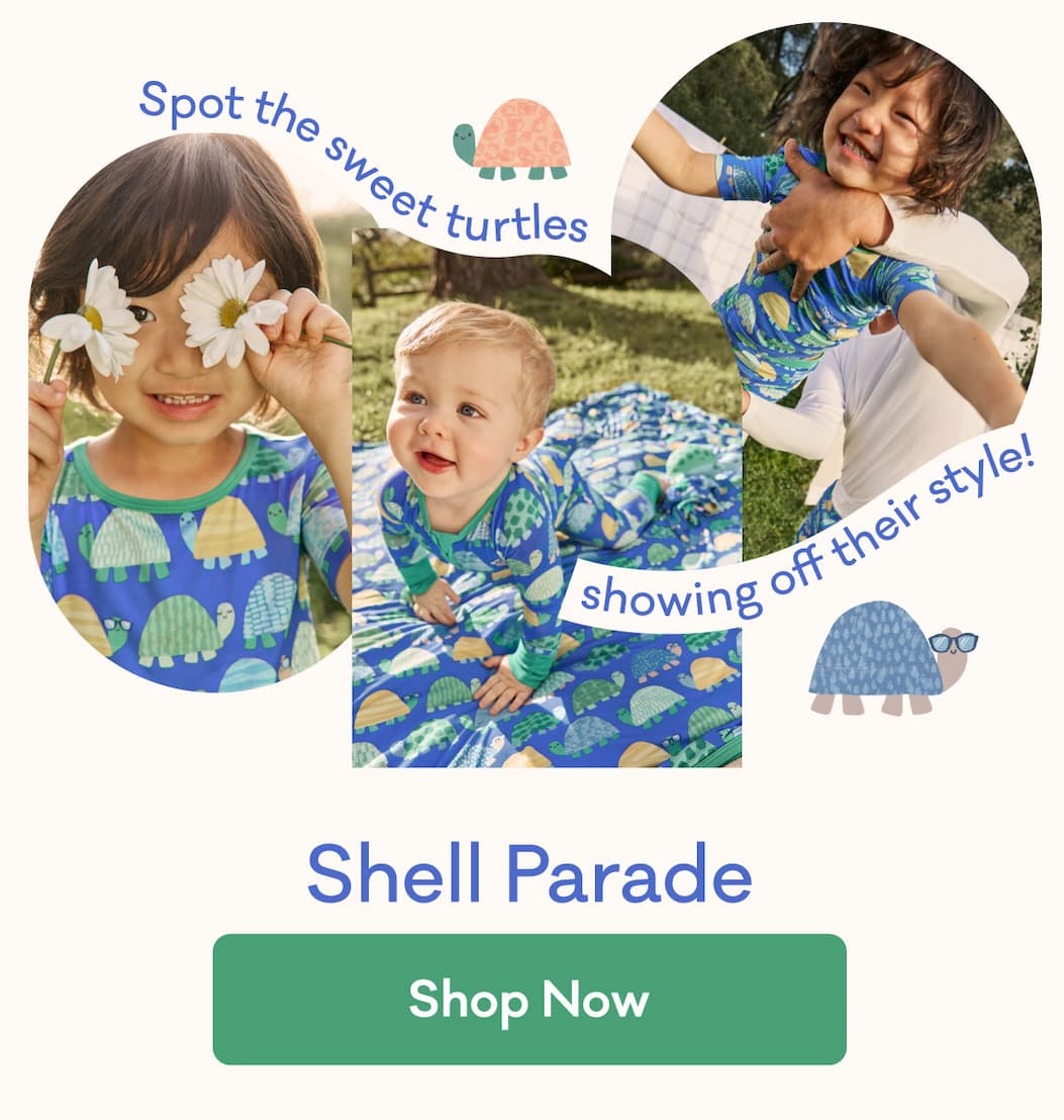 Spot the sweet turtles showing off their style! | Shell Parade | Shop Now