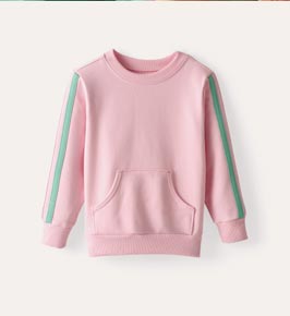 pink blossom pocket crewneck