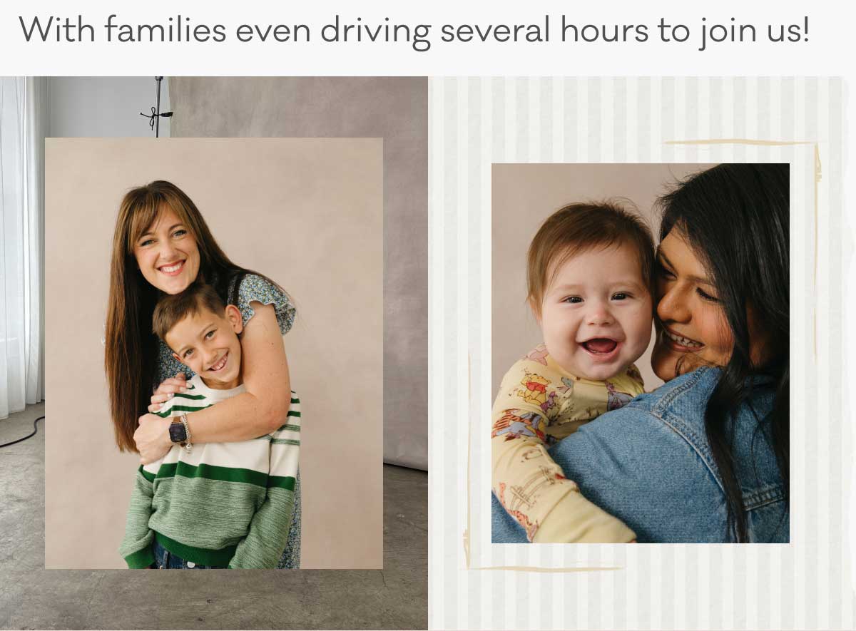 With families even driving several hours to join us!